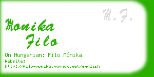 monika filo business card