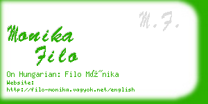 monika filo business card